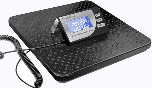 Amazon Basics Digital Postal Scale, Heavy Duty Weighing Platform for Packages, Shipping, 660 lb Capacity, 1 Ounce Readabil...