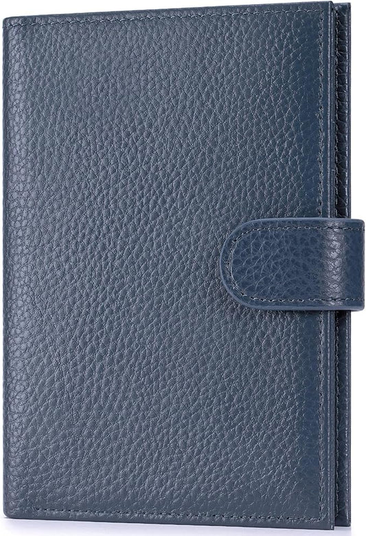 FREYAMIRA Passport Holder for Travel Women RFID Blocking Genuine Leather Passport Wallet with Card Slots, Zipper Coins Poc...