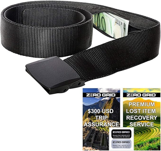 Travel Security Belt - Hidden Money Belt Pouch - Anti-Theft Concealable Design with Zipper Pocket for Cash, Card, Accessor...