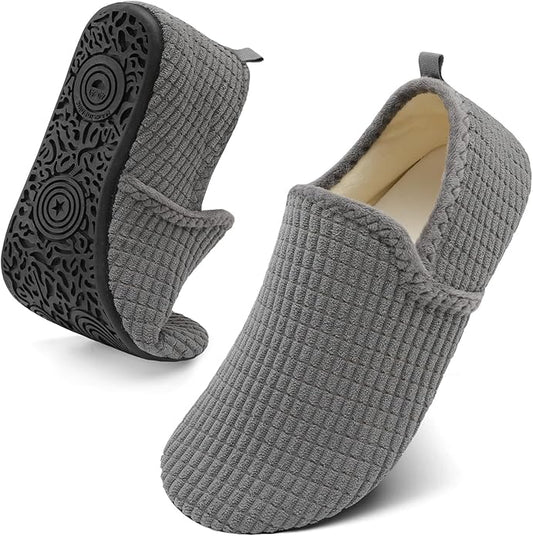 Spesoul Slippers for Women Men Furry Indoor House Shoes Soft Rubber Sole Slipper Socks Slip On House Slippers for Bedroom ...