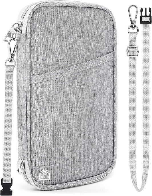 Magimack Family Passport Holder for Travel, RFID Blocking Travel Document Organizer with Flexible Carrying Style, Portable...