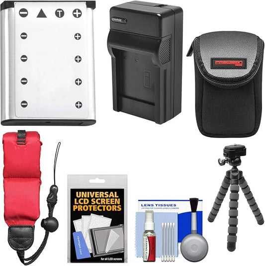 Essentials Bundle for Fujifilm Finepix XP90, XP120, XP130, XP140 with NP-45 Battery + Charger + Case + Flex Tripod + Float...