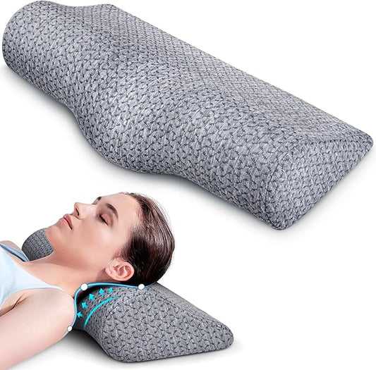 Cervical Neck Pillows for Pain Relief Sleeping, High-Density Memory Foam Pillow Neck for Bolster Support and Shoulder Rela...