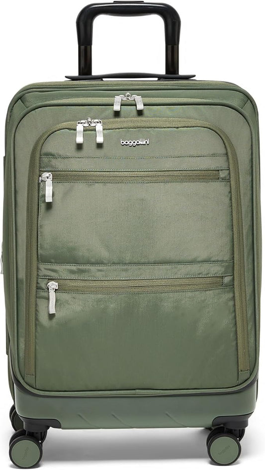 Baggallini Set Wave 22” 4 Wheel Hybrid Carry-On Luggage - Lightweight Carry On Suitcase with Wheels