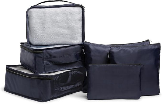 Brookstone Packing Cubes - 6 Piece Compression Packing Cubes for Travel Essentials - Luggage Sets Cube Storage Organizer B...