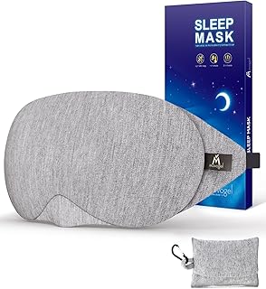 Mavogel Cotton Sleep Eye Mask - Updated Design Light Blocking with Adjustable Nose Bridge, Soft and Comfortable Night Eye ...