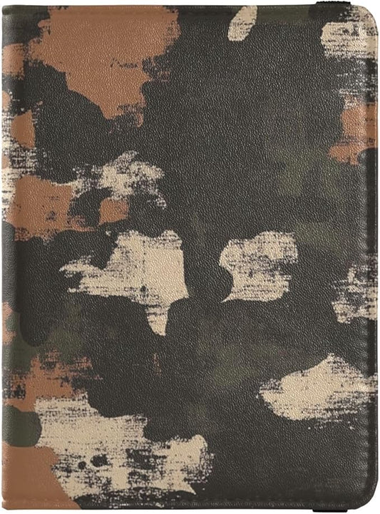 Military Camouflage Leather Passport and Vaccine Card Holder Combo Travel Documents Organizer Protector Passport Holder fo...