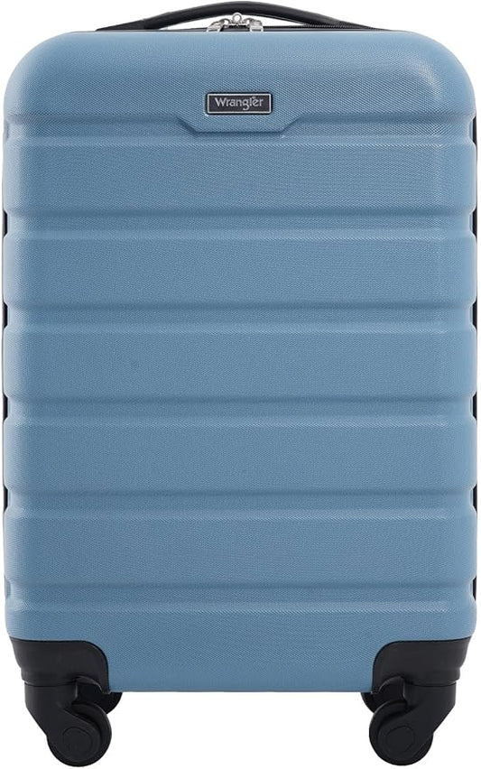 Wrangler Hardside Spinner Luggage, Blue Heaven, Carry-On 20-Inch