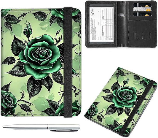 Decahouy Passport and Vaccine Card Holder Cover Combo,Travel Passport Holder Wallet with RFID Blocking, Leather Vaccine Ca...