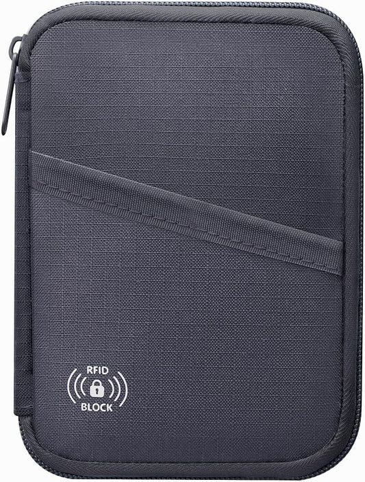 FIREDOG Passport Holder for Travel,RFID Blocking Passport Holder & Travel Wallet for Men and Women - Secure Organizer Mult...