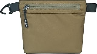 YUMQUA Water-Resistant Zipper Pouch with Carabiner Clip, Small Nylon Multipurpose Travel Digital Cosmetics Toiletry Bag To...