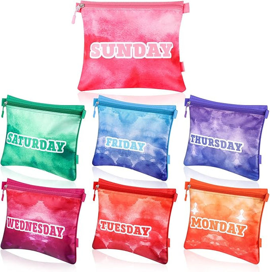 Paterr 7 Pcs Packing Cubes for Travel Kids Day of Week Compression Packing Bags Colorful Luggage Suitcase Organizers Bag f...