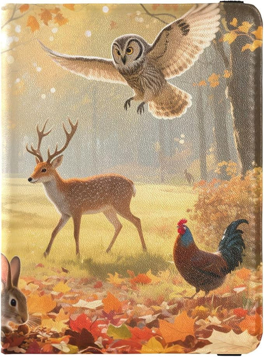 Safari Animal Fun Leather Passport and Vaccine Card Holder Combo Travel Passport Wallet Passport Holder Combo with Vaccine...