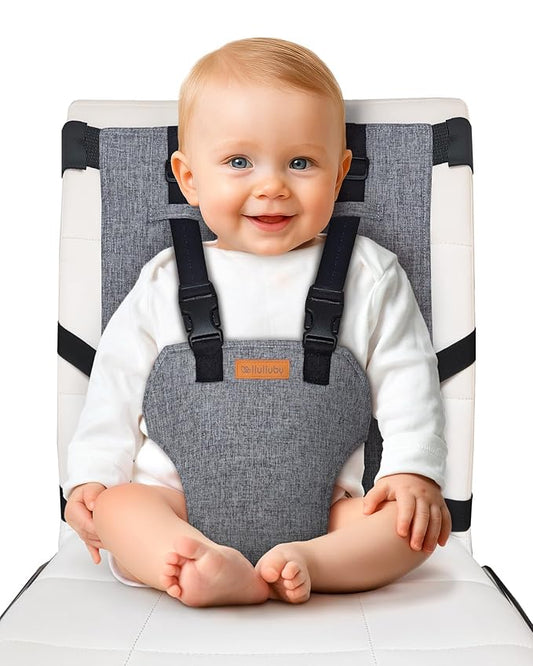 liuliuby Compact Travel High Chair | Portable High Chair for Baby | Baby Travel Essential Harness Seat | Must Haves for Va...