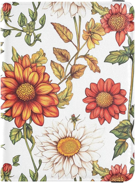 Fall Sunflowers White Passport and Vaccine Card Wallet Combo Travel Passport Wallet With Vaccination Card Slot Passport Ho...