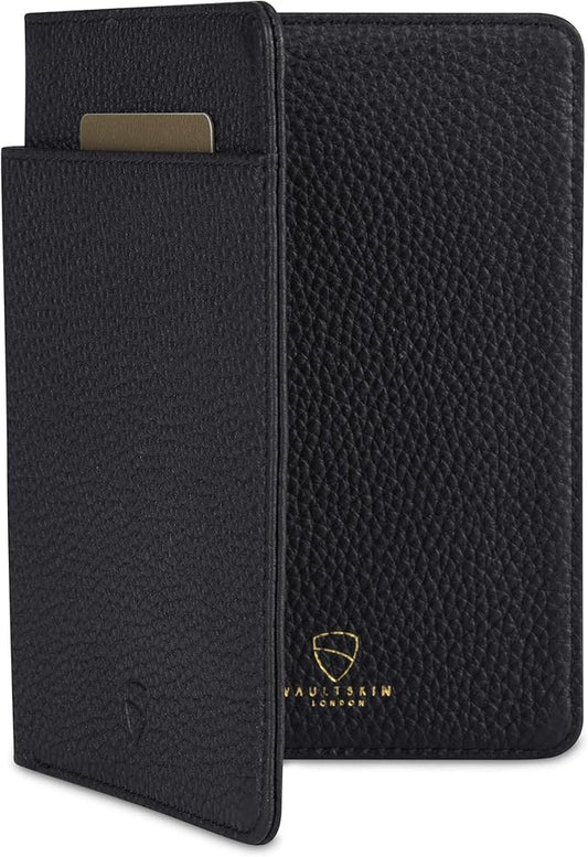 Vaultskin Leather Passport Holder, Slim RFID Blocking Travel Wallet for Men and Women, Fits Passport, Credit Cards, ID, Ca...