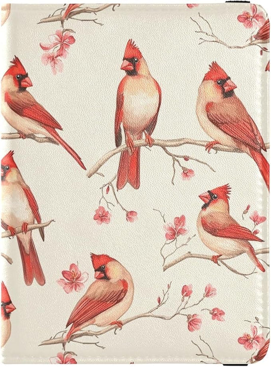 Art Birds Beige Passport and Vaccine Card Wallet Combo Travel Passport Wallet Passport Holder Combo with Vaccine Card Slot...