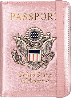 TOURSUIT RFID Passport and Vaccine Card Holder Combo, Travel Document Case Cover, Leather Wallet Organizer Women with Vax ...