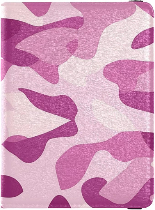 Camouflage Leather Passport and Vaccine Card Holder Combo Passport Case Travel Documents Wallet Passport Holder Case for T...