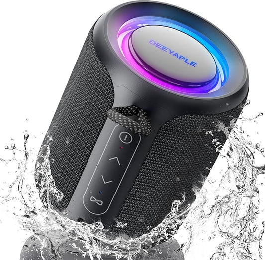 Bluetooth Speaker Wireless,IP67 Waterproof & Dustproof Portable Speaker with Lights,15W Loud Stereo Sound, 2500mAh Battery...