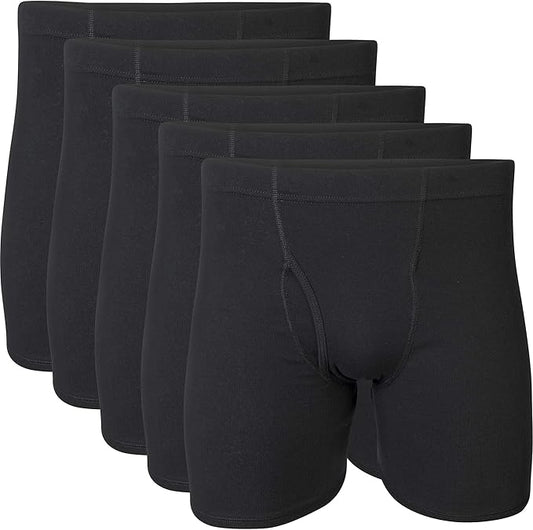 Gildan Men's Underwear Covered Waistband Boxer Briefs, Multipack