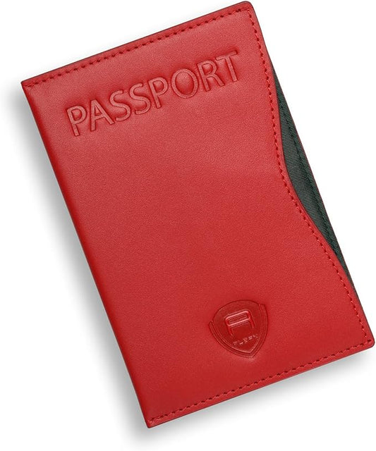 Alban RFID Passport Holder Women Men RFID Blocking Travel Passport Wallet Case Genuine Leather Passport Cover porta pasaporte