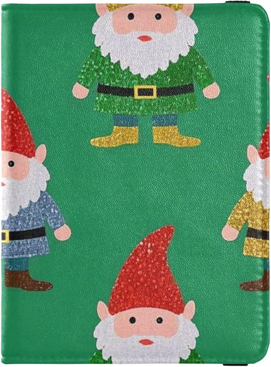 Cartoon Sequins Merry Christmas Dwarfs Leather decorative passport holder for travel men Wallet Combo Card Holder Passport...