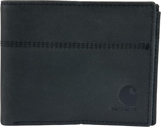 Carhartt Men's Casual Saddle Leather Wallets, Available in Multiple Styles and Colors