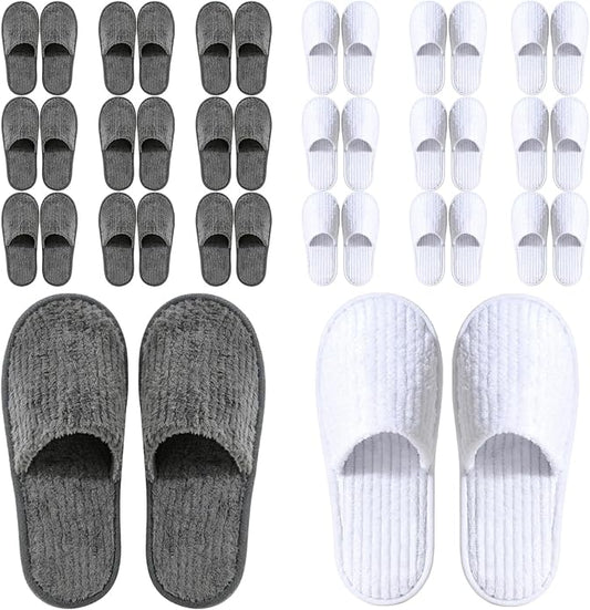 TINSKY 20 Pairs Non-Slip Disposable Slippers For Guests,Bulk Slippers For Hotel,Spa,Travel,Shoeless Home,Spa Slippers With...