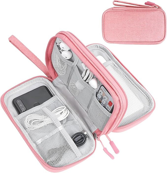 FYY Electronic Organizer, Travel Bag, Pouch, Carry Case Portable Waterproof Double Layers for Cable, Cord, Charger, Phone,...