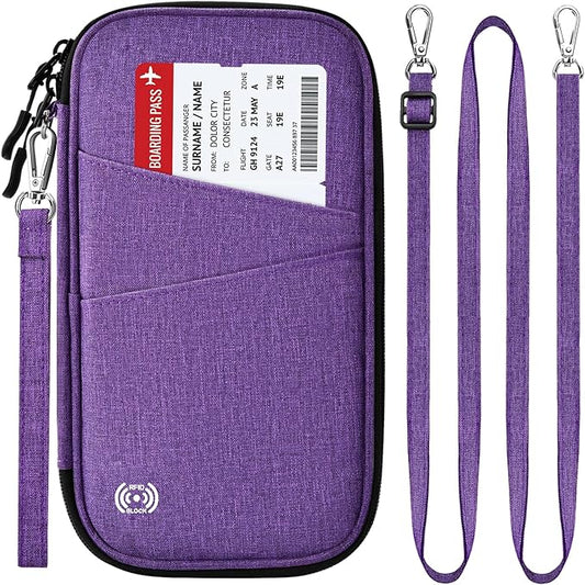 BKNOOU Passport Holder Family Rfid Blocking Travel Document Organizer,Travel Passport Wallet Waterproof Multiple Passport ...