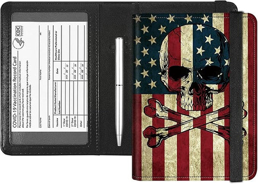 Rossy Passport and Vaccine Card Holder Combo,Passport Holder with CDC Vaccination Card Slot Leather RFID Blocking Wallet T...