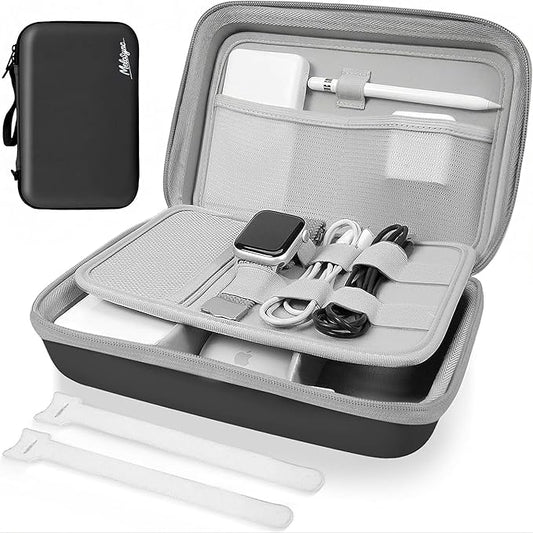 MeloSync Hard Travel Electronic Organizer Case for Power Bank Chargers Cables USB Flash Drive SD Card Electronics & Backpa...