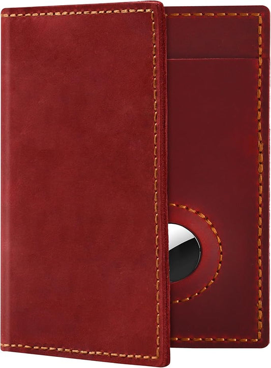 WHENON Passport Holder for Travel, Genuine Leather Passport Holder with Airtag, Rfid Passport Wallet Cover Case for Women ...