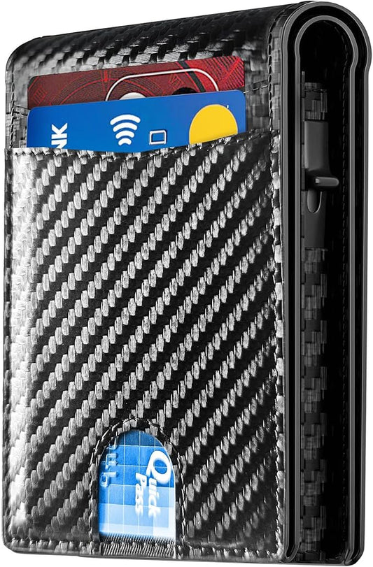 2026 Wallet for Men - RFID Blocking [Functional & Practical] Bifold Slim Minimalist Credit Card Holder Pop Up Wallet Metal...