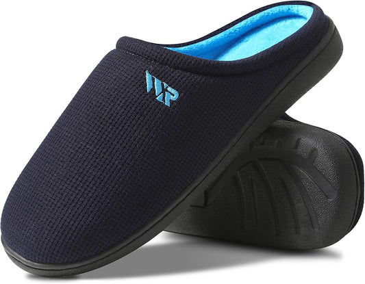 WAIDR Mens Memory Foam Slippers Slip On Warm Shoes House Shoes Indoor Outdoor
