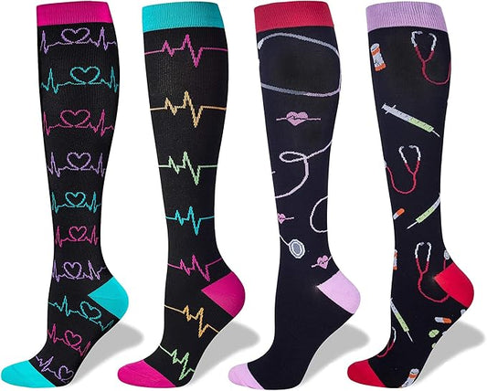 LEVSOX Compression Socks Women and Men, 20-30mmHg, Best for Nurses, Travel, Pregnancy