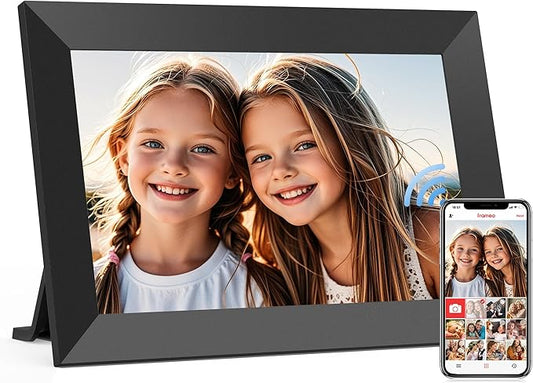 Frameo 10.1 Inch WiFi Digital Picture Frame, Smart Cloud Electronic Photo Frame with HD IPS Touch Screen Slideshow 32GB Me...