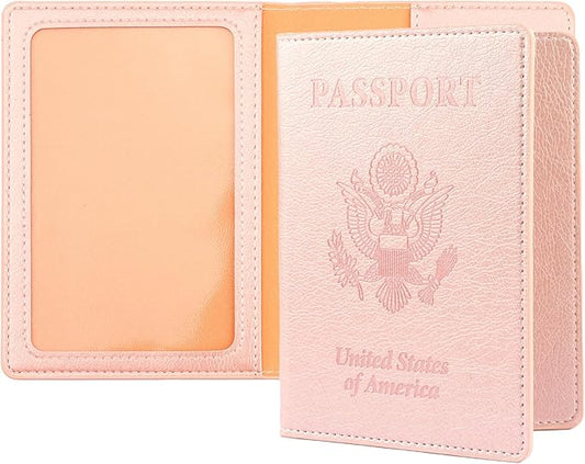 Passport Holder, Passport Holder Men, Passport Wallet Travel Must Haves, 1 Pack Passport and Vaccine Card Holder Combo, Tr...