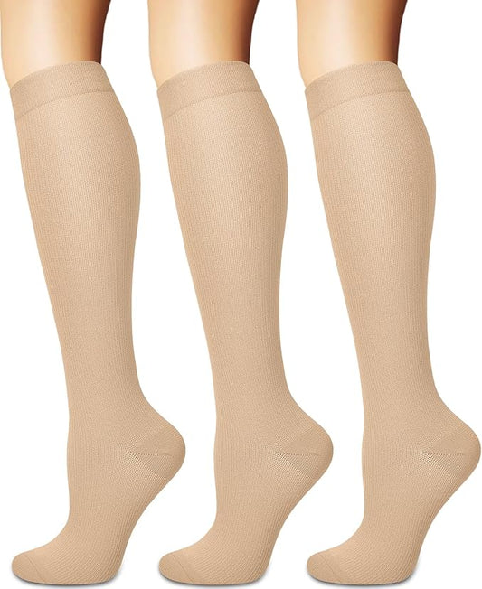 Compression Socks for Women and Men Circulation (3 Pairs) is Best Support for Running Athletic Cycling Hiking
