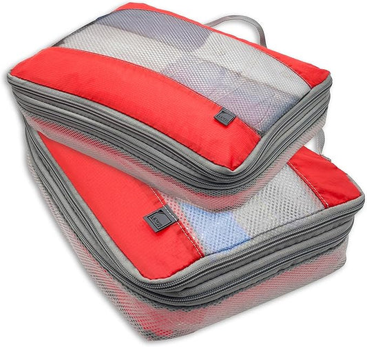Lewis N. Clark ElectroLight Expandable Compression-Packing Cube + Travel Organizer for Luggage, Suitcase or Carry On with ...