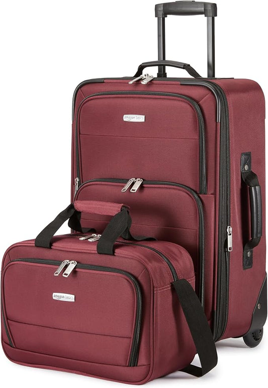 Amazon Basics Luggage Sets, Carry-On 23-Inch, tote 15-Inch, Suitcase With Wheels, Expandable Extra Space (+15%), Front Poc...