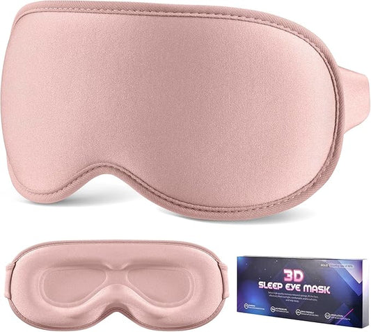 Sleep Mask for Side Sleeper Women Men, Eye Mask for Sleeping Light Blocking, 3D Contoured Cup Sleeping Mask, Soft Breathab...