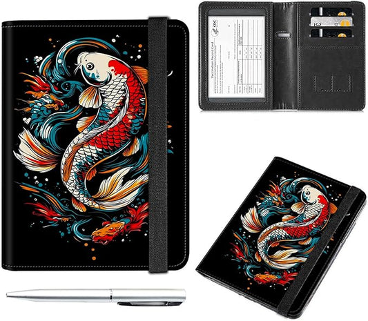 Decahouy Passport and Vaccine Card Holder Cover Combo,Travel Passport Holder Wallet with RFID Blocking, Leather Vaccine Ca...