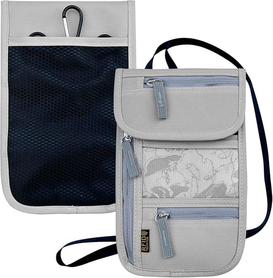 Travel Neck Wallet, RFID Blocking Passport Holder with Adjustable Neck Strap for Men and Women to Keep Cash, Credit Cards ...