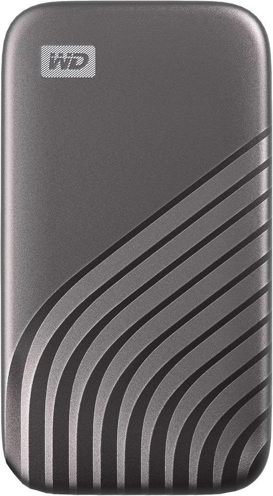 Western Digital 1TB My Passport SSD Portable External Solid State Drive, Gray, Sturdy and Blazing Fast, Password Protectio...