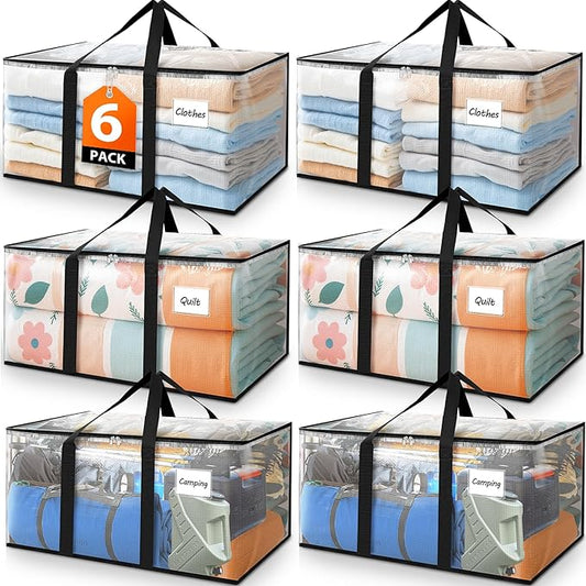 Fab totes Moving Bags Extra Heavy Duty Oversized Storage Bags with Reinforced Handle and Double Zippers,Moving Supplies To...