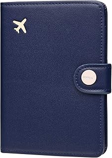 ZOPPEN Passport Holder Women Men, Passport Cover Travel Wallet Rfid Blocking Passport Wallet Cover Case Travel Essentials ...