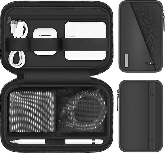 Lacdo Electronic Organizer Accessory Pouch for MacBook Charger, Cables, Power Bank, Hard Drive, Travel Cords, SD Card, Wat...