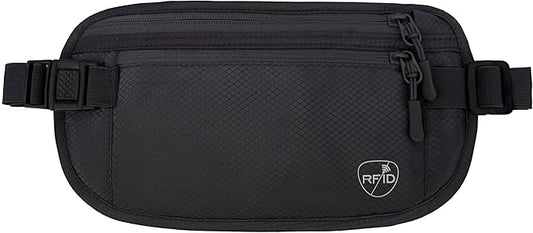 SUPACOOL Money Belt, Hidden Travel Wallet for Passport, RFID Blocking Passport Pouch, Passport Holder for Travel, Undercov...